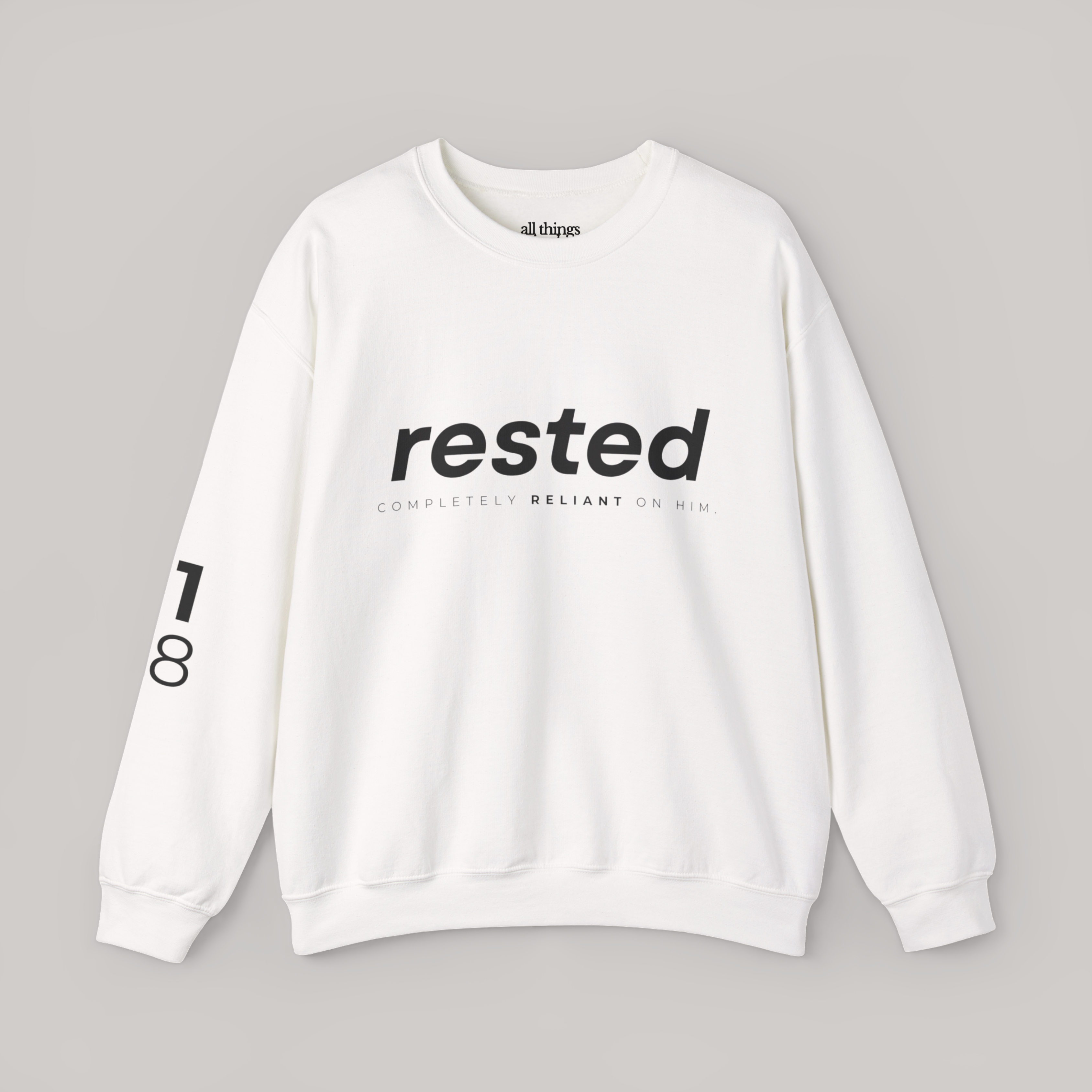 Rested Cozy Crewneck - White