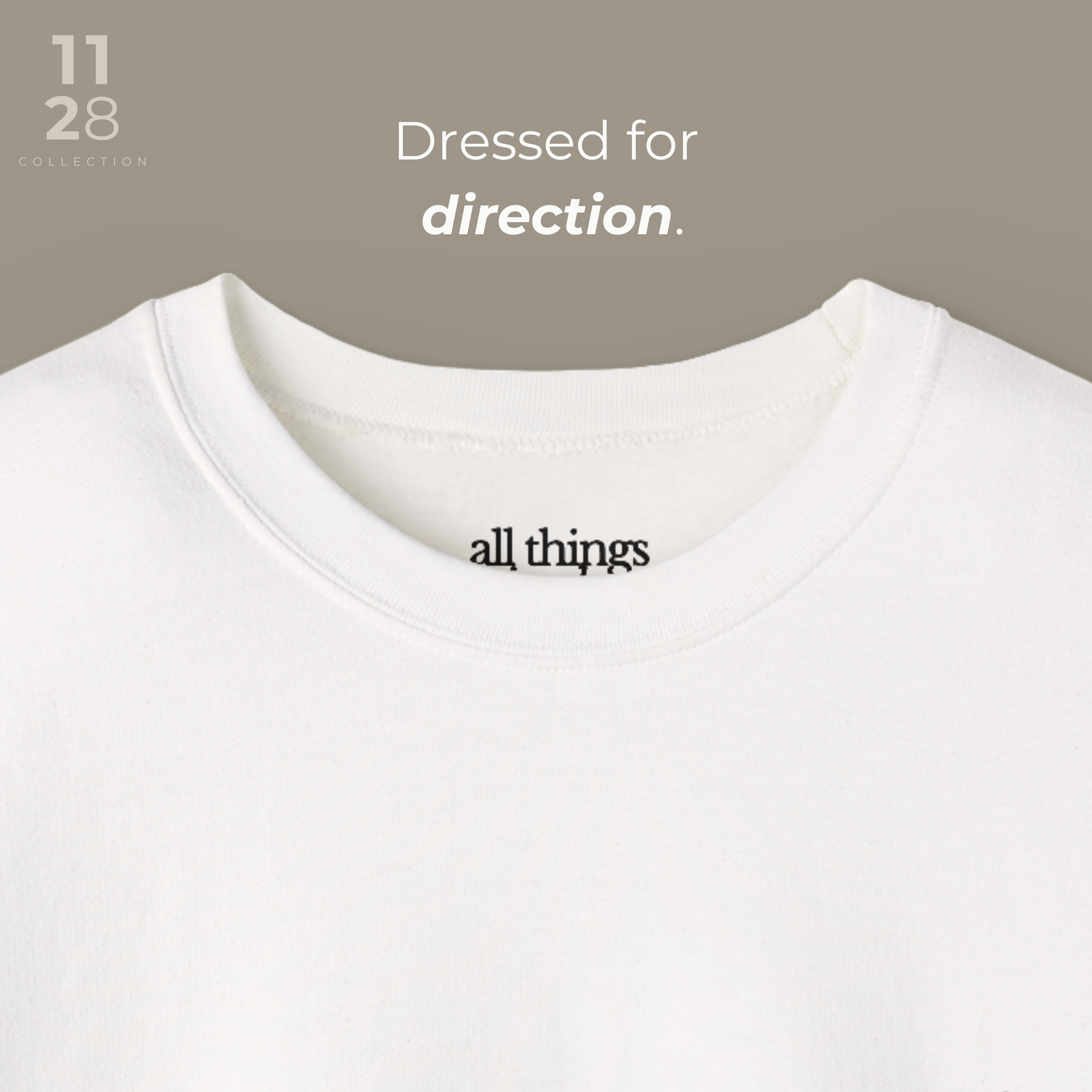 Rested Cozy Crewneck - White