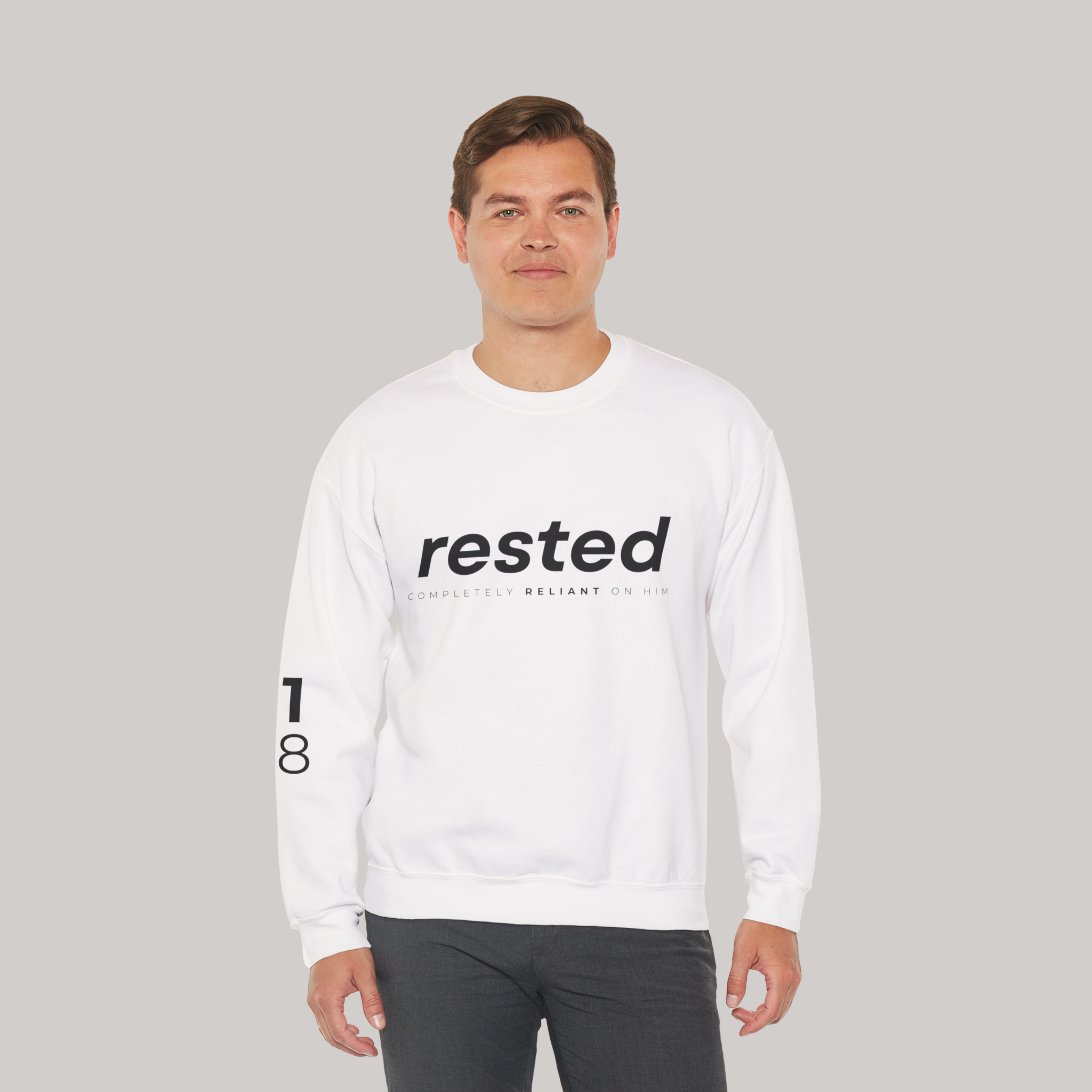 Rested Cozy Crewneck - White